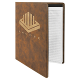 Customizable Leatherette 9" x 12" Portfolio with Paper Pad | 11 COLORS