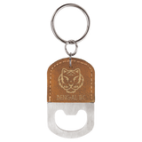 Customizable Leather Key Chain Bottle Opener - Squared/Rounded | 11 Colors Available