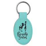 Customizable Leather Key Chain - Rectangle / Oval | 11 Colors Available