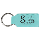 Customizable Leather Key Chain - Rectangle / Oval | 11 Colors Available