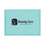 Customizable Leatherette Hard Business Card Holder Case | 10 COLORS