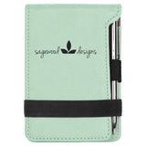 Customizable Leatherette Mini Note Pads with Pen | 11 COLORS