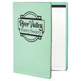 Customizable Leatherette 9" x 12" Portfolio with Paper Pad | 11 COLORS