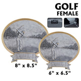 Legend Series Silver and Gold Oval Sport Resin Plates  | 2 SIZES