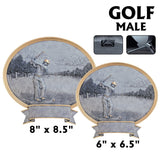 Legend Series Silver and Gold Oval Sport Resin Plates  | 2 SIZES