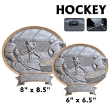 Legend Series Silver and Gold Oval Sport Resin Plates  | 2 SIZES