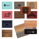 Customizable Leatherette Hard Business Card Holder Case | 10 COLORS