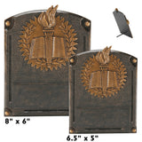 Legends of Fame Series Antique Gold Resin Plate Plaques  | 2 SIZES | 45 STYLES