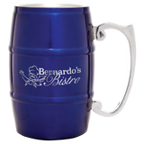 17 oz. Stainless Steel Barrel Shaped Mug with Handle | 4 COLORS