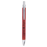 Customizable Leatherette wrapped Pen | 11 COLORS