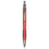 Customizable Ballpoint Pens with Rubber Gripper and Silver Accents | 5 COLORS