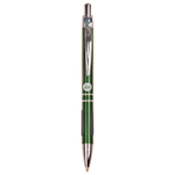 Customizable Ballpoint Pens with Rubber Gripper and Silver Accents | 5 COLORS