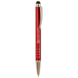 Customizable Ballpoint Pens with Device Stylus and Silver Accents | 6 COLORS