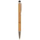 Customizable Ballpoint Pens with Device Stylus and Silver Accents | 6 COLORS