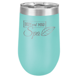 16 oz. Teal Polar Camel Wine Glass Stemless Tumblers