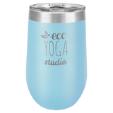 16 oz. Light Blue Polar Camel Wine Glass Stemless Tumblers