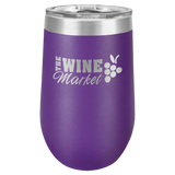 16 oz. Purple Polar Camel Wine Glass Stemless Tumblers