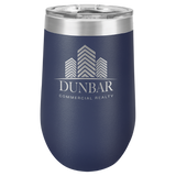 16 oz. Navy Blue Polar Camel Wine Glass Stemless Tumblers