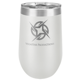 16 oz. White Polar Camel Wine Glass Stemless Tumblers