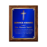 LA Trophies - Religious Christian Award Plaque with Gold Accent and GOLD Engraving - 8x10, 9x12 | 5 PLATE COLORS