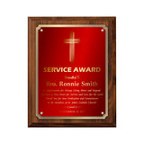 LA Trophies - Religious Christian Award Plaque with Gold Accent and GOLD Engraving - 8x10, 9x12 | 5 PLATE COLORS