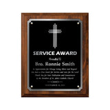 LA Trophies - Religious Christian Award Plaque with SILVER Accent and SILVER Engraving - 8x10, 9x12 | 5 PLATE COLORS