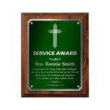 LA Trophies - Religious Christian Award Plaque with SILVER Accent and SILVER Engraving - 8x10, 9x12 | 5 PLATE COLORS