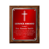 LA Trophies - Religious Christian Award Plaque with SILVER Accent and SILVER Engraving - 8x10, 9x12 | 5 PLATE COLORS