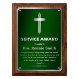 LA Trophies - Religious Christian Award Plaque with SILVER Accent and SILVER Engraving - 8x10, 9x12 | 5 PLATE COLORS