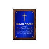 LA Trophies - Religious Christian Award Plaque with GOLD Engraving - 6x8, 7x9, 8x10, 9x12 | 5 PLATE COLORS