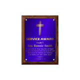 LA Trophies - Religious Christian Award Plaque with GOLD Engraving - 6x8, 7x9, 8x10, 9x12 | 5 PLATE COLORS