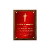 LA Trophies - Religious Christian Award Plaque with GOLD Engraving - 6x8, 7x9, 8x10, 9x12 | 5 PLATE COLORS