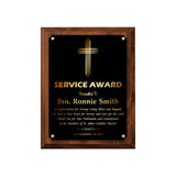 LA Trophies - Religious Christian Award Plaque with GOLD Engraving - 6x8, 7x9, 8x10, 9x12 | 5 PLATE COLORS