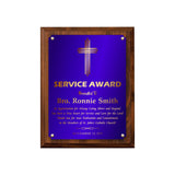 LA Trophies - Religious Christian Award Plaque with GOLD Engraving - 6x8, 7x9, 8x10, 9x12 | 5 PLATE COLORS