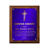 LA Trophies - Religious Christian Award Plaque with GOLD Engraving - 6x8, 7x9, 8x10, 9x12 | 5 PLATE COLORS