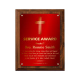 LA Trophies - Religious Christian Award Plaque with GOLD Engraving - 6x8, 7x9, 8x10, 9x12 | 5 PLATE COLORS