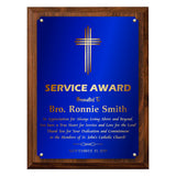 LA Trophies - Religious Christian Award Plaque with GOLD Engraving - 6x8, 7x9, 8x10, 9x12 | 5 PLATE COLORS