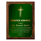 LA Trophies - Religious Christian Award Plaque with GOLD Engraving - 6x8, 7x9, 8x10, 9x12 | 5 PLATE COLORS