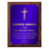 LA Trophies - Religious Christian Award Plaque with GOLD Engraving - 6x8, 7x9, 8x10, 9x12 | 5 PLATE COLORS