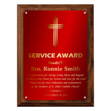 LA Trophies - Religious Christian Award Plaque with GOLD Engraving - 6x8, 7x9, 8x10, 9x12 | 5 PLATE COLORS