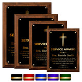 LA Trophies - Religious Christian Award Plaque with GOLD Engraving - 6x8, 7x9, 8x10, 9x12 | 5 PLATE COLORS