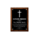 LA Trophies - Religious Christian Award Plaque with SILVER Engraving - 6x8, 7x9, 8x10, 9x12 | 5 PLATE COLORS