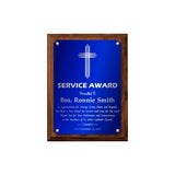 LA Trophies - Religious Christian Award Plaque with SILVER Engraving - 6x8, 7x9, 8x10, 9x12 | 5 PLATE COLORS