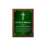 LA Trophies - Religious Christian Award Plaque with SILVER Engraving - 6x8, 7x9, 8x10, 9x12 | 5 PLATE COLORS
