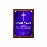 LA Trophies - Religious Christian Award Plaque with SILVER Engraving - 6x8, 7x9, 8x10, 9x12 | 5 PLATE COLORS