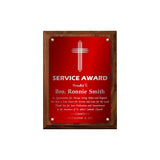 LA Trophies - Religious Christian Award Plaque with SILVER Engraving - 6x8, 7x9, 8x10, 9x12 | 5 PLATE COLORS