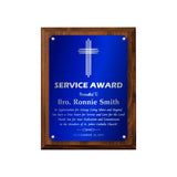 LA Trophies - Religious Christian Award Plaque with SILVER Engraving - 6x8, 7x9, 8x10, 9x12 | 5 PLATE COLORS
