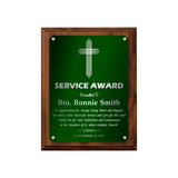 LA Trophies - Religious Christian Award Plaque with SILVER Engraving - 6x8, 7x9, 8x10, 9x12 | 5 PLATE COLORS