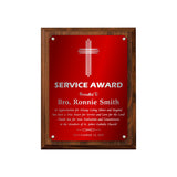 LA Trophies - Religious Christian Award Plaque with SILVER Engraving - 6x8, 7x9, 8x10, 9x12 | 5 PLATE COLORS