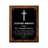 LA Trophies - Religious Christian Award Plaque with SILVER Engraving - 6x8, 7x9, 8x10, 9x12 | 5 PLATE COLORS